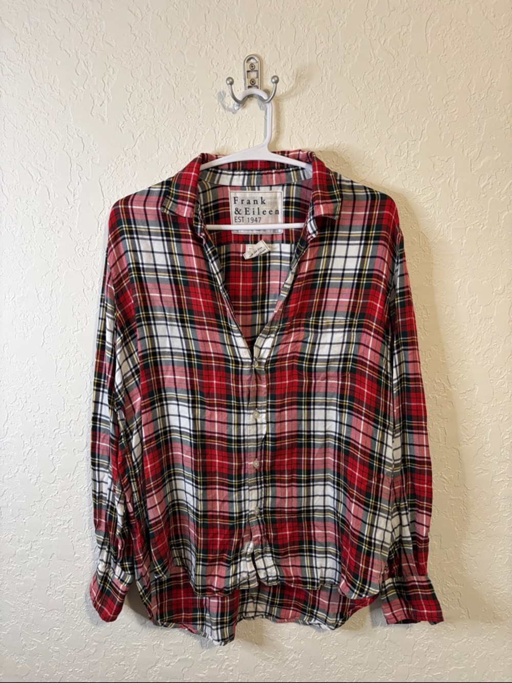 Frank & Eileen Red, Black & White Plaid Shirt